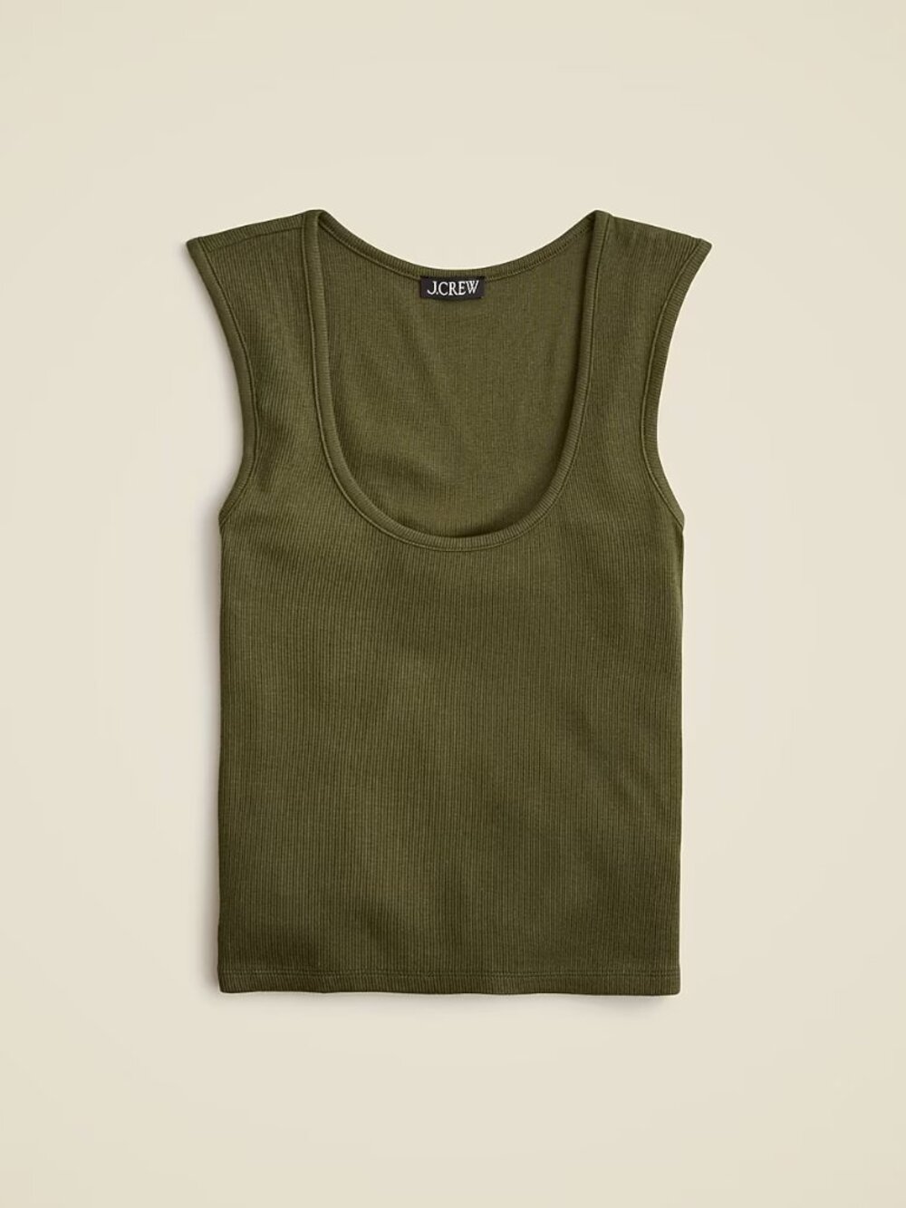 J. Crew Cropped Fine Rib Scoopneck Tank Top
